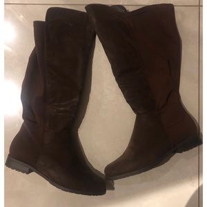Tall brown boots